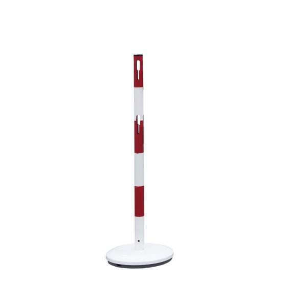 Metallpfosten Standard – H.1000 mm, rot-weiß