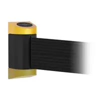 MIDI Plus Wandkassette, gelb-schwarz – schwarzes Band 2 m (B. 150 mm)