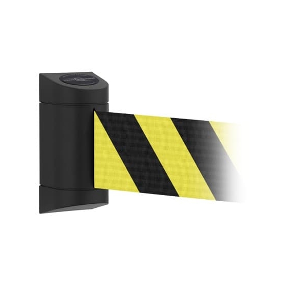 MIDI Plus Wandkassette, schwarz – gelb-schwarzes Band 2 m (B. 150 mm)