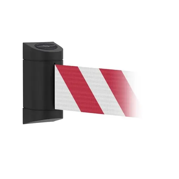 MIDI Plus Wandkassette, schwarz – rot-weißes Band 2 m (B. 150 mm)