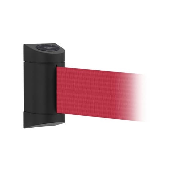 MIDI Plus Wandkassette, schwarz – rotes Band 2 m (B. 150 mm)