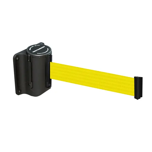 Mini Wandkassette, schwarz – gelbes Band 3,65 m