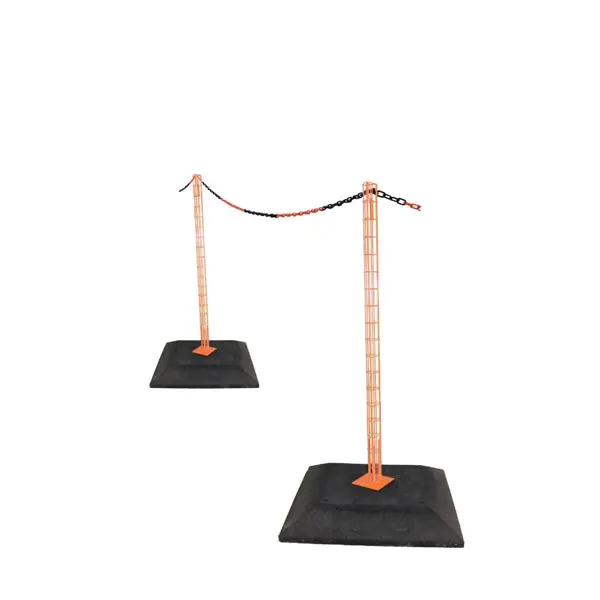 Mobile Dachabsperrung – Kunststoffkette–orange-schwarz, 25 m