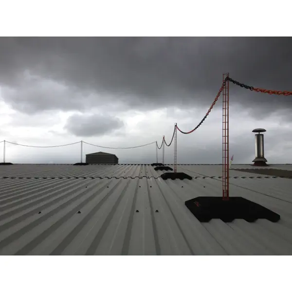 Mobile Dachabsperrung – Kunststoffkette–orange-schwarz, 25 m