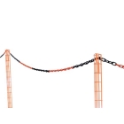 Mobile Dachabsperrung – Kunststoffkette–orange-schwarz, 25m