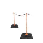 Mobile Dachabsperrung – Kunststoffkette–orange-schwarz, 25m