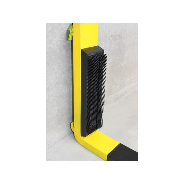 Mobile magnetische Stoßstange für Flurfördertechnik mit Gummiborsten – 150×100×30mm