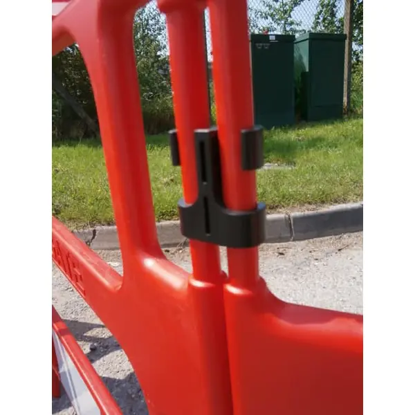 Mobile zusammenlegbare Kunststoff-Schachtabsperrung Safegate, 3-segmental – rot