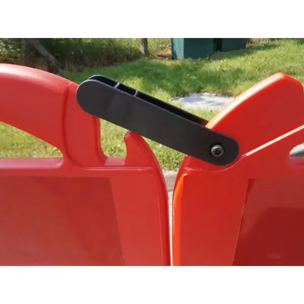 Mobile zusammenlegbare Kunststoff-Schachtabsperrung Safegate, 3-segmental – rot