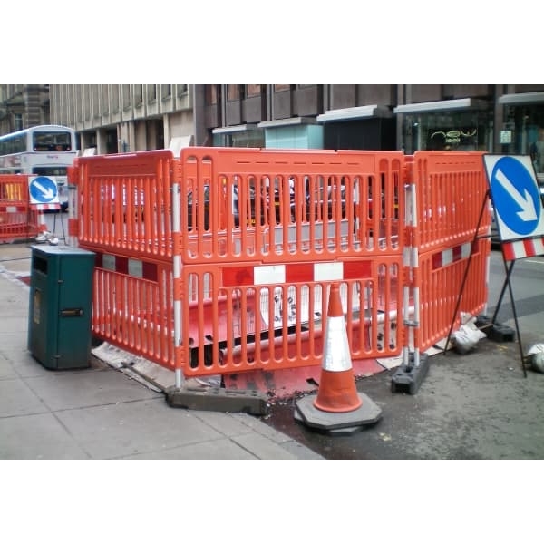 Mobiler Kunststoffzaun, Sicherheitsabsperrung EnduraFence – 2000×2000 mm