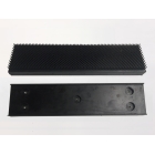 Mobiler Magnet-Prallschutz für Flurfördertechnik mit Gummiborsten – 540×120×50 mm