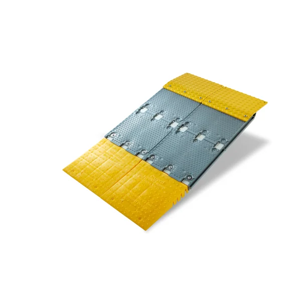 Modulare Auffahrrampe – Tragkraft 2 t, 1450×400×79 mm, gelb-grau