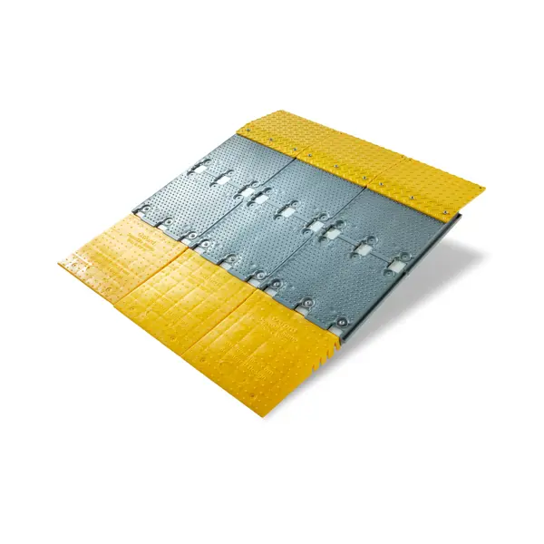 Modulare Auffahrrampe – Tragkraft 2 t, 1450×400×79 mm, gelb-grau