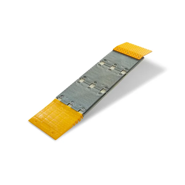 Modulare Auffahrrampe – Tragkraft 2 t, 1850×400×79 mm, gelb-grau