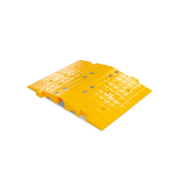 Modulare Kabelbrücke – Tragfähigkeit 44 t, 1270×457×120 mm, gelb