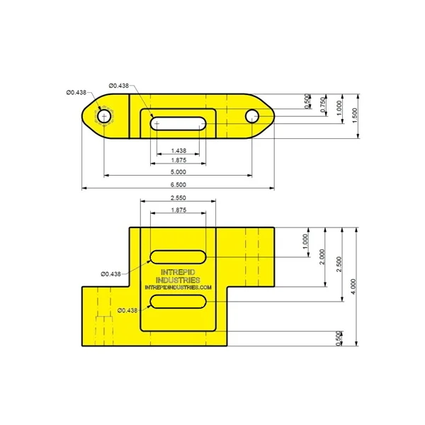 Modulare Prallschutz-Platte Toeboard T5, gelb, 165×102mm, 10er-Pac