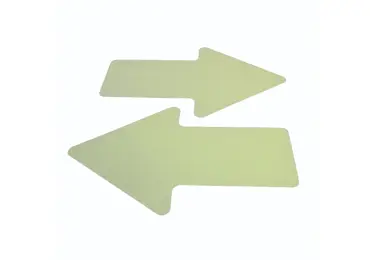 Nachleuchtende Boden- und Wandmarkierung, Richtungspfeil – PVC, 90 mm × 145 mm, 10er-Pack