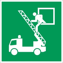 Nachleuchtende Rettungskennzeichnung, Notausgang – Folie, 200x200 mm