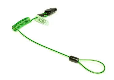 NLG Lanyard mit Helmbefestigung und 1 kg Tragfähigkeit – grün, Metall