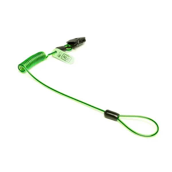 NLG Lanyard mit Helmbefestigung und 1 kg Tragfähigkeit – grün, Metall