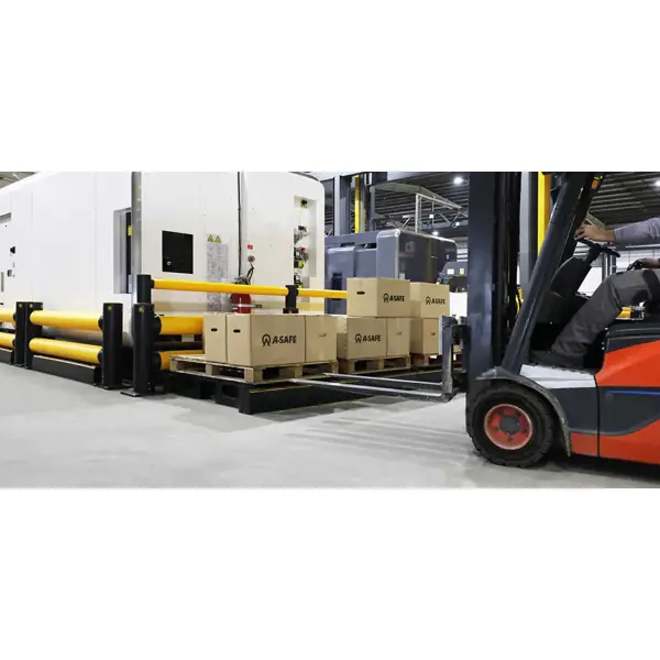 Palettenpodest UnderGuard inkl. MwSt. ForkGuard Kerb Barrier – Nylon, Schwarz, 1241×1070 mm