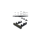 Palettenpodest UnderGuard inkl. MwSt. ForkGuard Kerb Barrier – PP, Schwarz, 1241×1070 mm