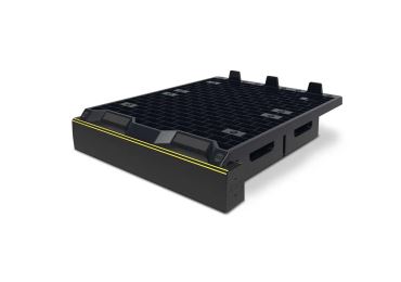 Palettenpodest UnderGuard inkl. MwSt. ForkGuard Kerb Barrier – PP, Schwarz, 1241×1070 mm