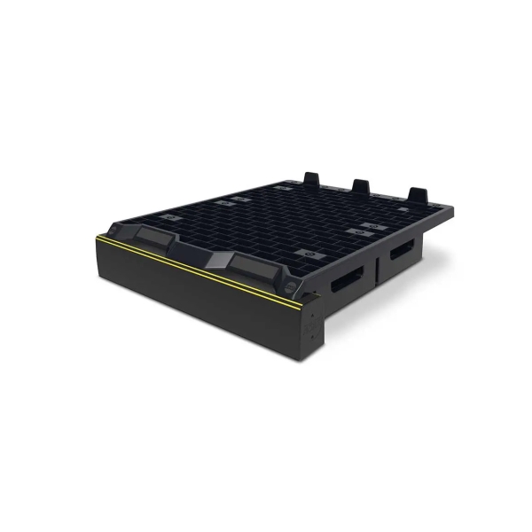Palettenpodest UnderGuard inkl. MwSt. ForkGuard Kerb Barrier – PP, Schwarz, 1241×1070 mm
