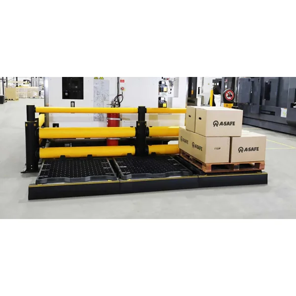 Palettenpodest UnderGuard – PP, Schwarz, 1200×1000 mm