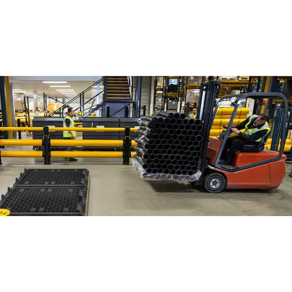 Palettenpodest UnderGuard – PP, Schwarz, 1200×1000 mm