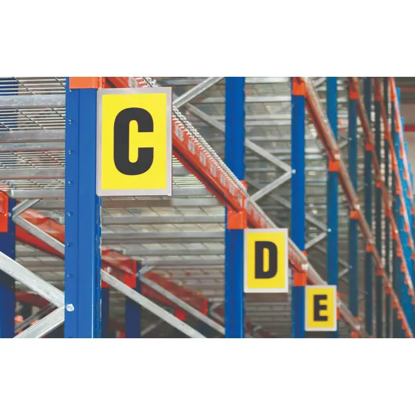 Palettenregal- und Gangkennzeichnung, magnetisch – Typ C, 260×167 mm, 1 Zeichen