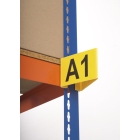 Palettenregal- und Gangkennzeichnung, magnetisch – Typ L, weißer Hintergrund, 95×130 mm, 1-3 Zeichen