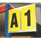 Palettenregal- und Gangkennzeichnung, selbstklebend – Typ C, 260×310 mm, 2 Zeichen
