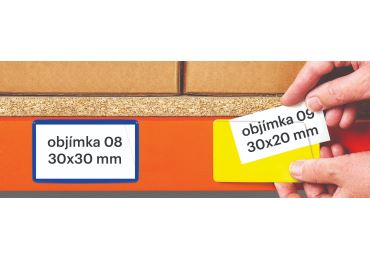 Papier-Etiketten für selbstklebende und magnetische Halterungen – weiß