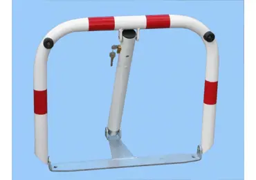 Parkbügel U60 – Stahl, weiß-rot, 510×600 mm, klappbar