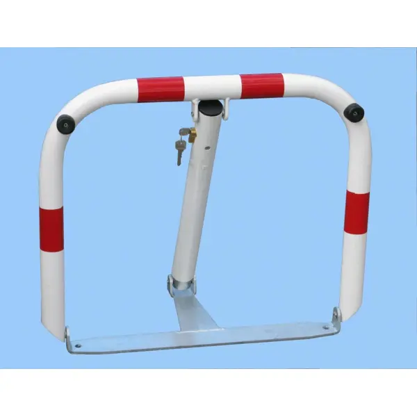 Parkbügel U60 – Stahl, weiß-rot, 510×600 mm, klappbar