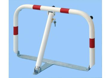 Parkbügel U80 – Stahl, weiß-rot, 510×600 mm, klappbar