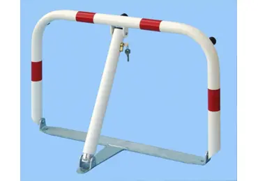Parkbügel U80 – Stahl, weiß-rot, 510×600 mm, klappbar
