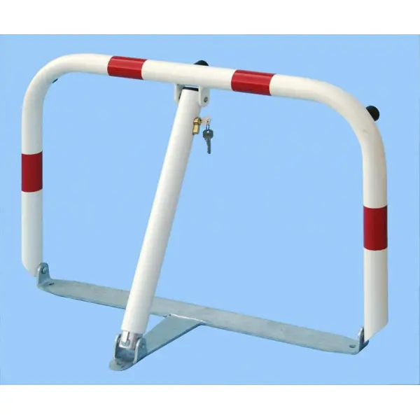 Parkbügel U80 – Stahl, weiß-rot, 510×600 mm, klappbar
