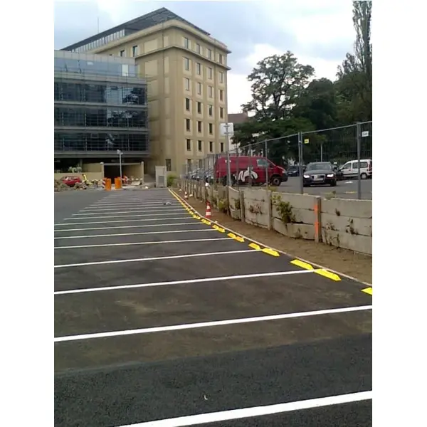 Parkstopper für Pkw WheelStop Economic – gelb, ohne Verankerung, 780×60×80 mm