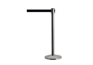 Pfosten QueueWay, poliertes Chrom – Paar, selbstaufwickelndes Band 2,3 m