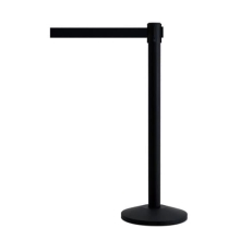 Pfosten QueueWay, schwarz – Paar, selbstaufwickelndes Band 2,3 m, schwarz