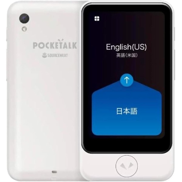 Pocketalk S2 Plus Sprach-/Kameraübersetzer – weiß, 121×66 mm