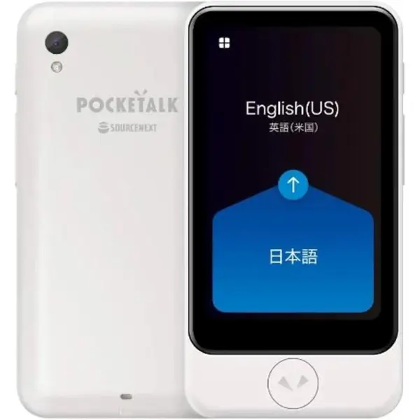 Pocketalk S2 Plus Sprach-/Kameraübersetzer – weiß, 121×66 mm