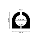 Prallschutz aus vulkanisiertem Gummi Heavy Duty Rubber 900 – 200×200×900 mm
