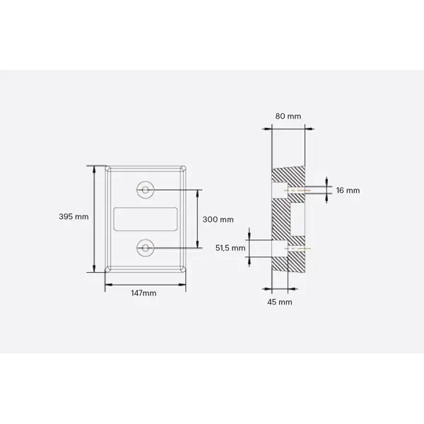 Prallschutz für Laderampen und Fahrzeuge – 395×147×80 mm