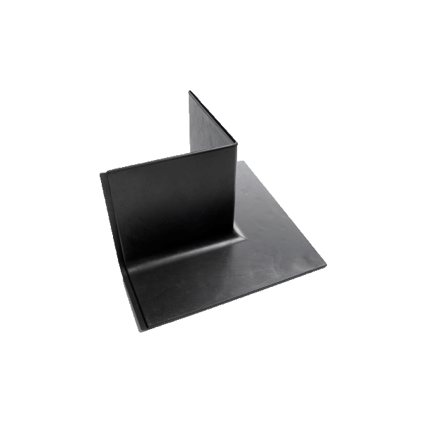 Profilierte Sockelleiste-äußere Ecke StandardRecycled aus recyceltem PVC – 100×160×6mm, glatte Oberfläche, anthrazit