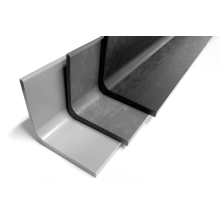 Profilierte Sockelleiste-kombiniert StandardRecycled aus recyceltem PVC – 100×100×6/10mm, glatte Oberfläche, schwarz