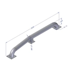 Radführungen für LKW, verzinkter Stahl, 2620 mm lang, 260 mm hoch, D. 140 mm, 3 mm breit (Paar)