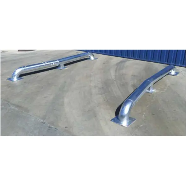 Radführungen für LKW, verzinkter Stahl, 2620 mm lang, 260 mm hoch, D. 140 mm, 3 mm breit (Paar)